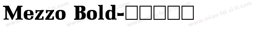Mezzo Bold字体转换